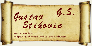 Gustav Stiković vizit kartica
